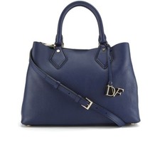 Diane Von Furstenberg On-the-Go Carryall Leather Bag Dark Night/Teal 