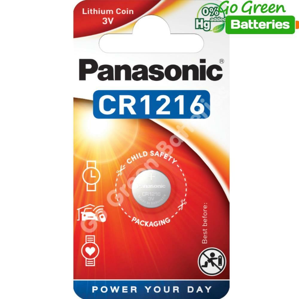 1 x Panasonic CR1216 3V Lithium Coin Cell Battery 1216 DL1216 BR1216 2034 EXP