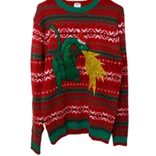 Dinosaur Christmas Sweater 