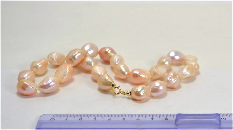 COLLANA IN ORO GIALLO 18 KT E PERLE BAROCCHE D'ACQUA DOLCE MULTICOLOR OGLN 0242 - Immagine 3 di 3