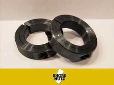 (2) 1-3/8" DOUBLE SPLIT STEEL NEW CLAMPING SHAFT COLLAR BLACK OXIDE  SC137D 