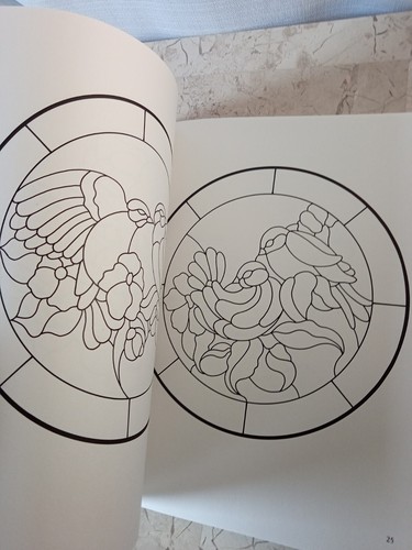 Circular Stained Glass Pattern Book VTG Dover C Eaton 60 Designs Full Page Color - Picture 8 of 12