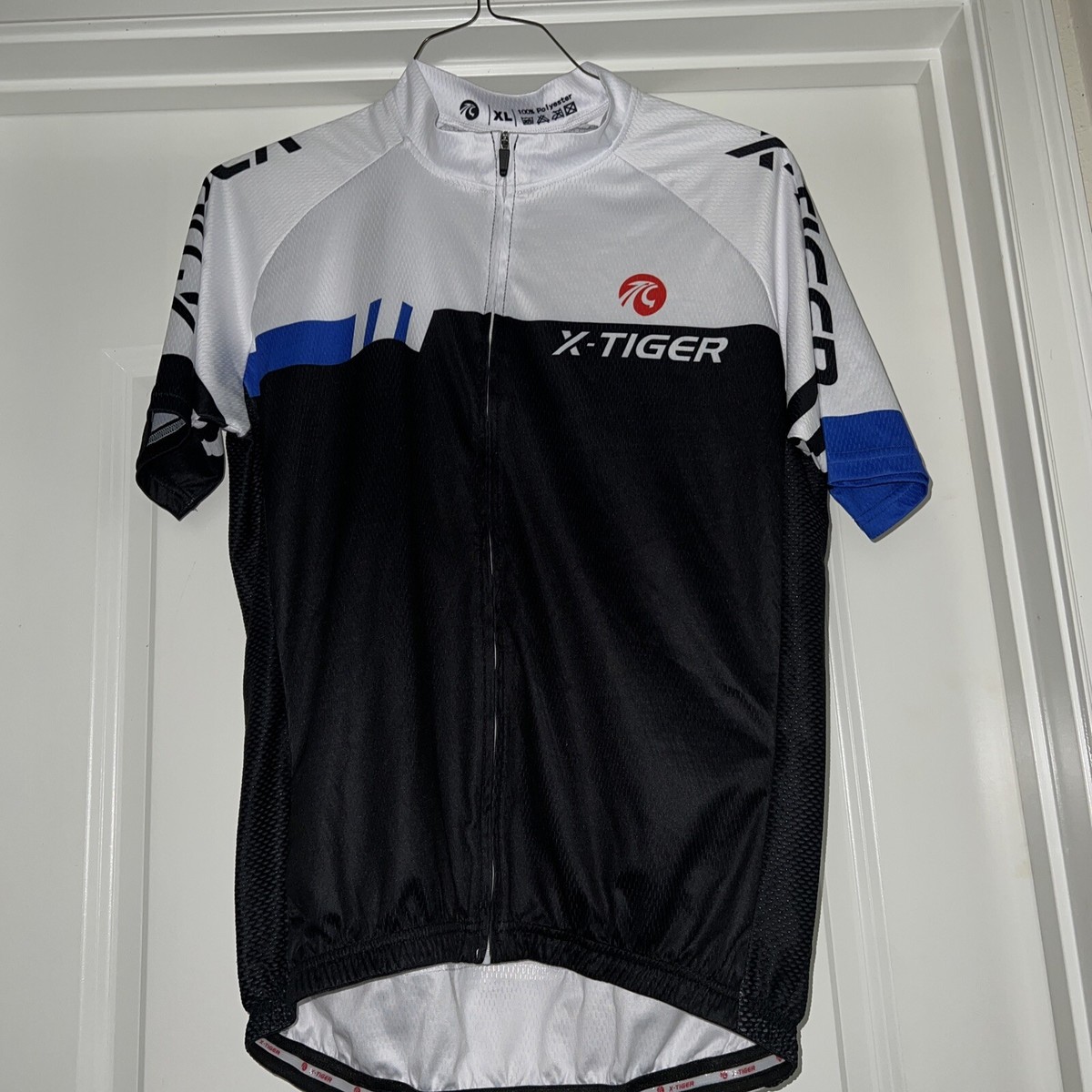 X-Tiger Athletic Bicyclist Jersey Full Zip Shirt Sz. XL Men's
