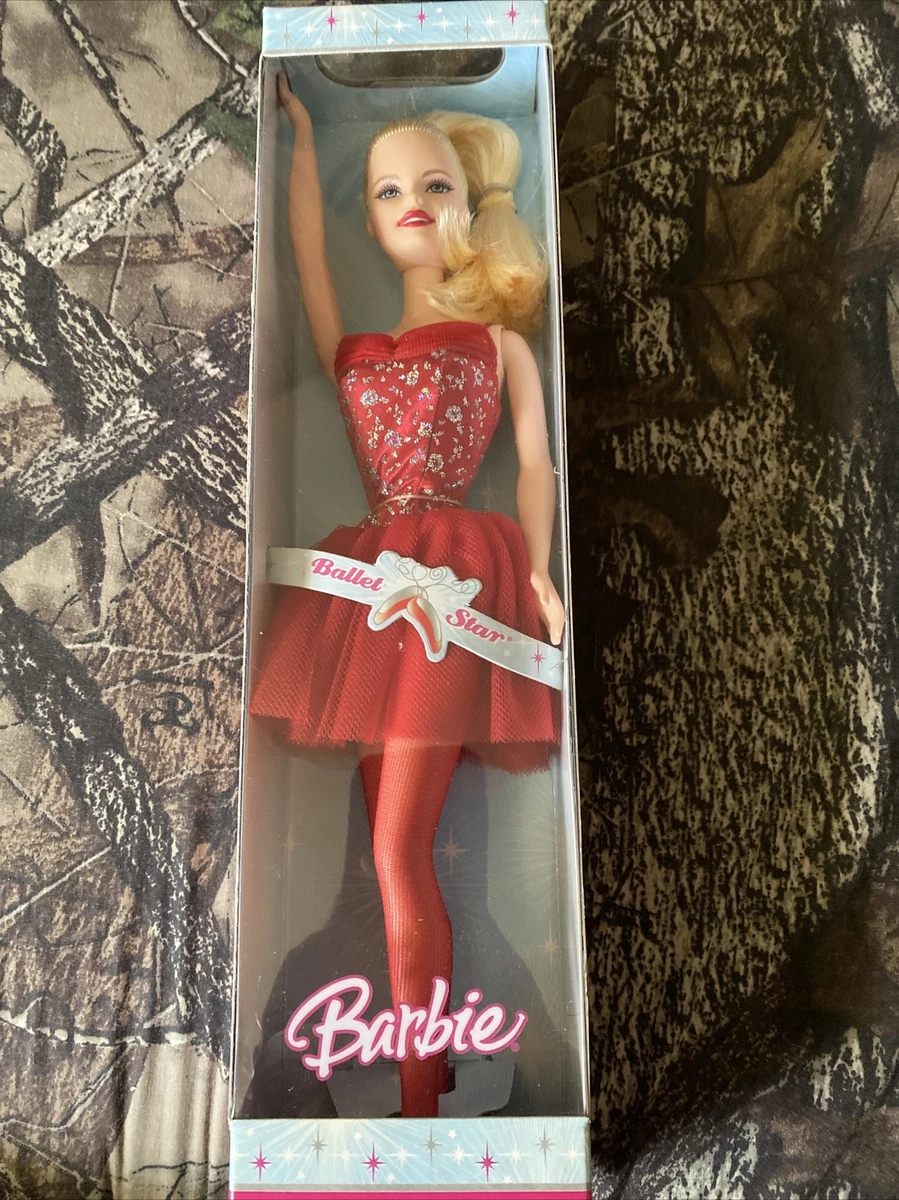 Barbie Red Ballet Star Doll Holiday Ballerina Tutu Christmas Dancer New K2802