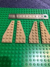 LEGO 4 x DARK TAN Space / Star Wars Delta Wing Section 8 x 3 Wedge Plate 2 PAIRS