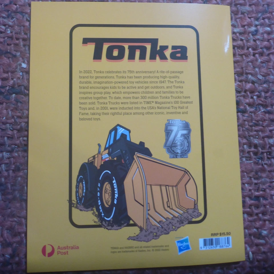 CAMIONES DE JUGUETES AUSTRALIANOS TONKA 75 ANIVERSARIO 12 SELLOS AUTOADHESIVOS DIFERENTES Foto 2 de 4