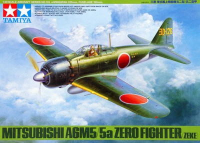 TAMIYA 61103 1:48 Mitsubishi A6M5/5a Zero Fighter (Zeke) Plastic Model Kit