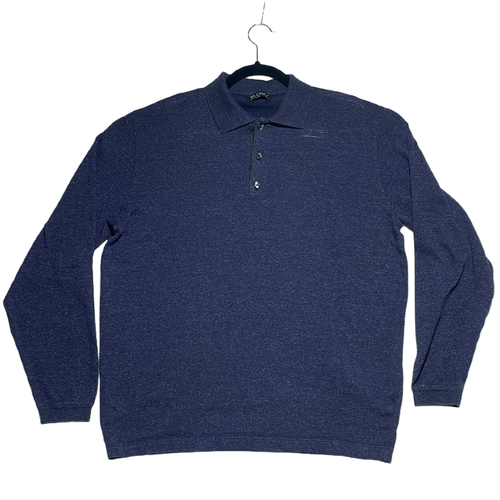 ST CROIX KNIT Shirt Mens Long Sleeve Button Polo Sweater in Purple Size M - Picture 3 of 12