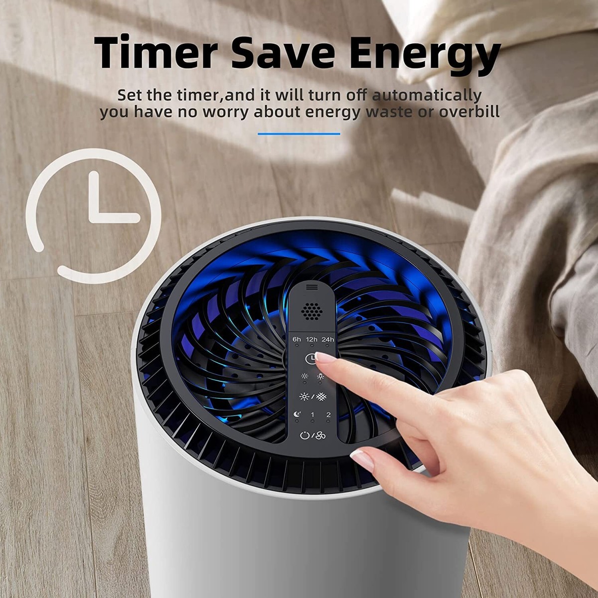 Purificatore D'Aria CONOPU Con Filtro HEPA H13 - CADR 230 M³/h, Per Stanze Fino A 100 M², Monitoraggio Qualità Aria