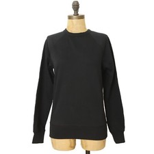 Everlane The Unisex French Terry Sweatshirt XXXS Crew Neck Black Relaxed NEW B41