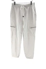 Susan Graver Weekend Brushed Back Knit Utility Jogger White