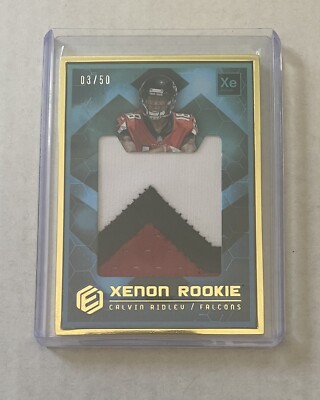 Calvin Ridley 2018 Elements Xenon Rookie Jumbo Patch 3/50 Falcons Jaguars