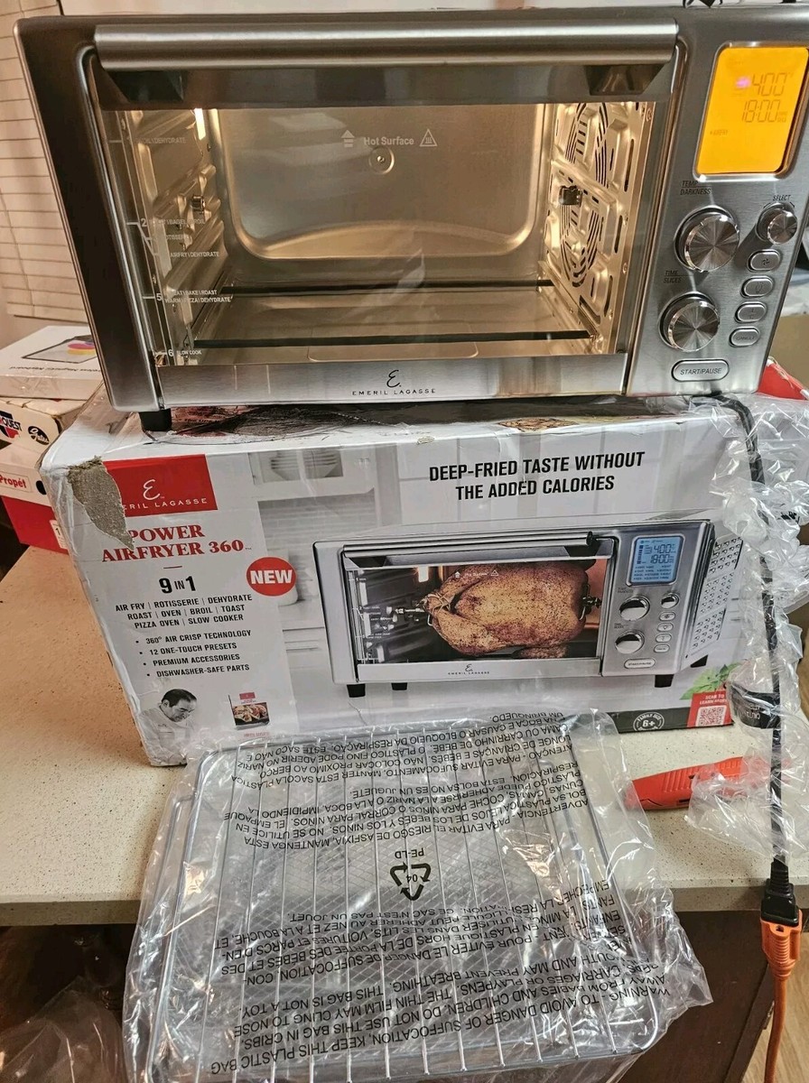 Emeril Lagasse SAFO-001 Power Airfryer 360 Stainless Steel in French  Door