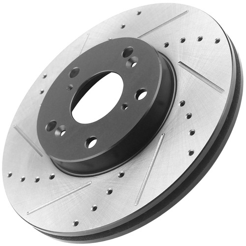 Par de rotores de freno delanteros perforados 294 mm para Mitsubishi Eclipse Dodge calibre 06-12 - Imagen 4 de 5