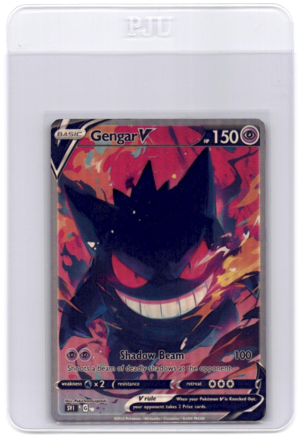 CUSTOMmade madeTOorder full art holo pokemon card Gengar PTL47