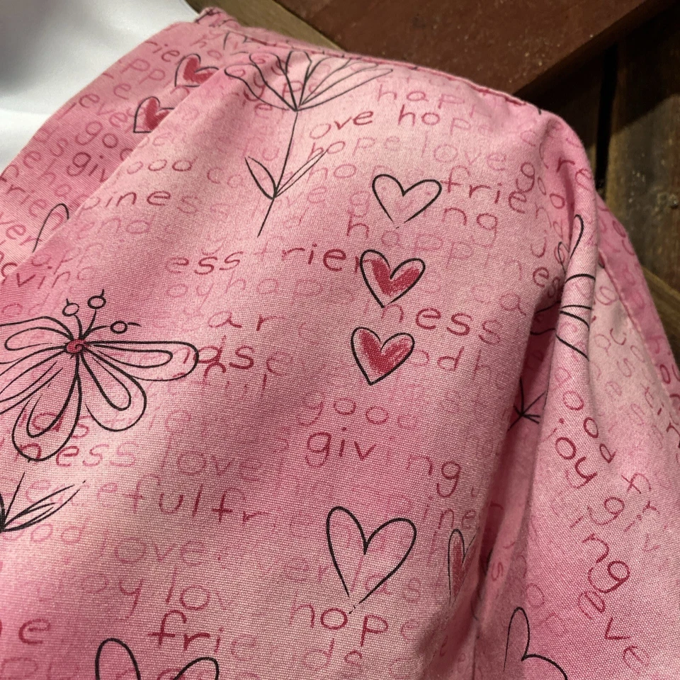 Camisa Médica Médica HQ Floral Mediana Rosa Paz Amor Cuidado Bonitos Bolsillos Foto 4 de 4