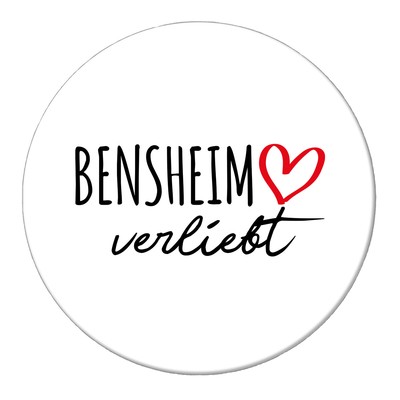 Magnet Bensheim verliebt Kühlschrankmagnet 59mm Geschenkidee Souvenir Präsent Wi