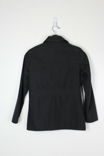 GAP Women's Parka Jacket 100% Polyester Button Black size XS - Picture 3 of 3