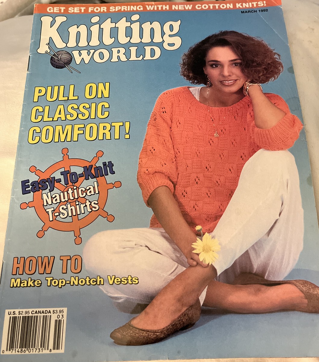 Knitting World March 1992 Vintage - Easy To Knit Patterns | eBay