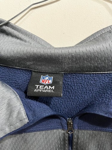 New England Patriots Pullover Mens Medium Blue 1/4 Zip NFL Team Apparel Football - Picture 3 of 9