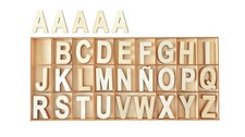 2 Inch 135 Pieces Wooden Letters Wood Alphabet for 2 inches, beige