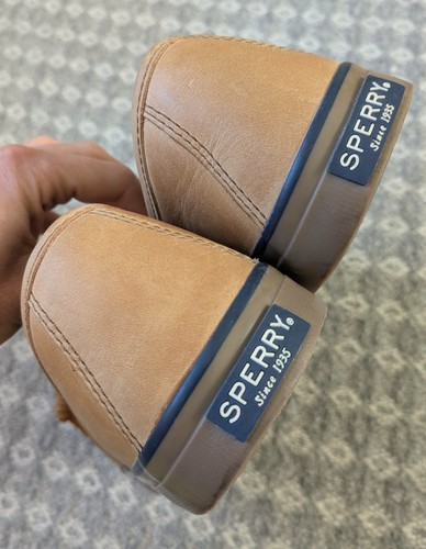 SPERRY Top-Sider Seacoast Tan Leather Deck Trainers Shoes Women's Size UK 7.5 - Imagen 9 de 23