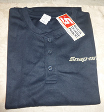 Snap On 3 button slip on long sleeve shirt.