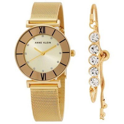 Anne Klein AK-3780CHGBST  Gold-tone Dial 32 mm Women's Watch New