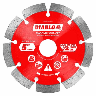 Diablo DMADS0500 5'' Diamond Segmented Cut-Off Discs for Masonry