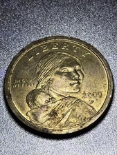 2000 P Sacagawea Dollar Wounded Eagle Error Variety Speared - Rare