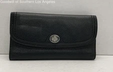 Coach Black Pebble Leather Wallet - Size 8 x 4