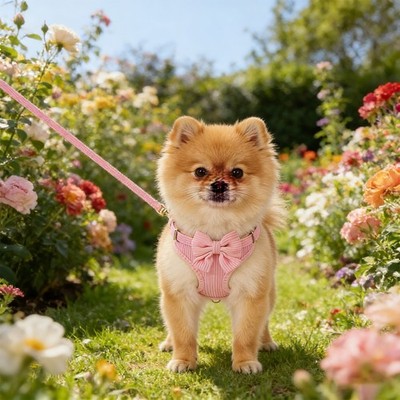 Small Dog Harness Collar and Leash Set Puppy Harness Set Dog Harness