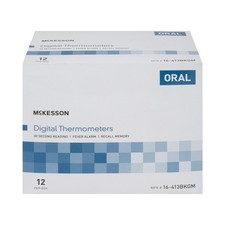 McKesson Oral Digital Thermometer Stick Digital Display 16-413BKGM 12 per Box