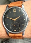 RARE 1954 Omega Pre Seamaster 37mm Cal. 266 ORIGINAL BLACK DIAL STAINLESS RUNS