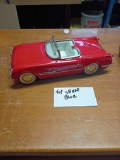 VINTAGE Corvett TIN FRICTION CONVERTIBLE - RED - WORKS In Super Good Condition