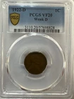 New Listing1922 D PCGS VF20 WEAK D LINCOLN WHEAT CENT 1C VERY FINE 20