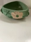 Weller Art Pottery Wild Rose Green Triangular Pottery Planter Bowl 1930’s