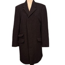 Men s Banana Republic wool blend Classic Black/brown over Coat Size L