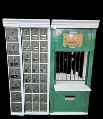 Vintage U.S. Post Office Front Teller Window Mailboxes Box Letter Slot Restored