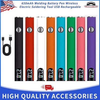 Welding Battery Pen Wireless Electric Soldering Tool USB Rechargeable 650mAh