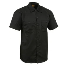Milwaukee Leather MDM11669 Men's Black Button Up Heavy Duty Work Shirt | Classic