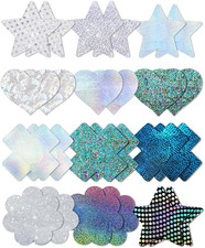 Glitters Pasties Nipple Covers Stickers for Women Rave Party Disposable Sticky B