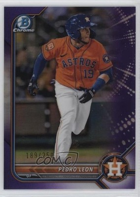 2022 Bowman Chrome Prospects Purple Refractor 189/250 Pedro Leon #BCP-115 15i6