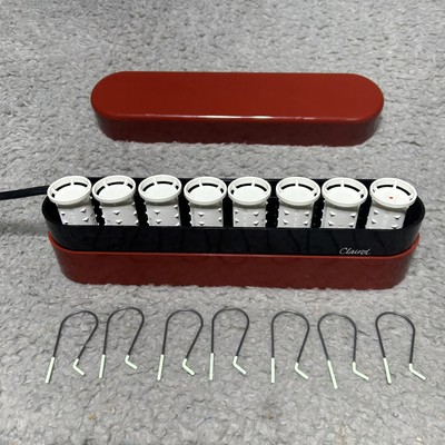 Vintage Clairol Time Saver Hair Curlers Rollers Portable PTC-8 W/7 Clips