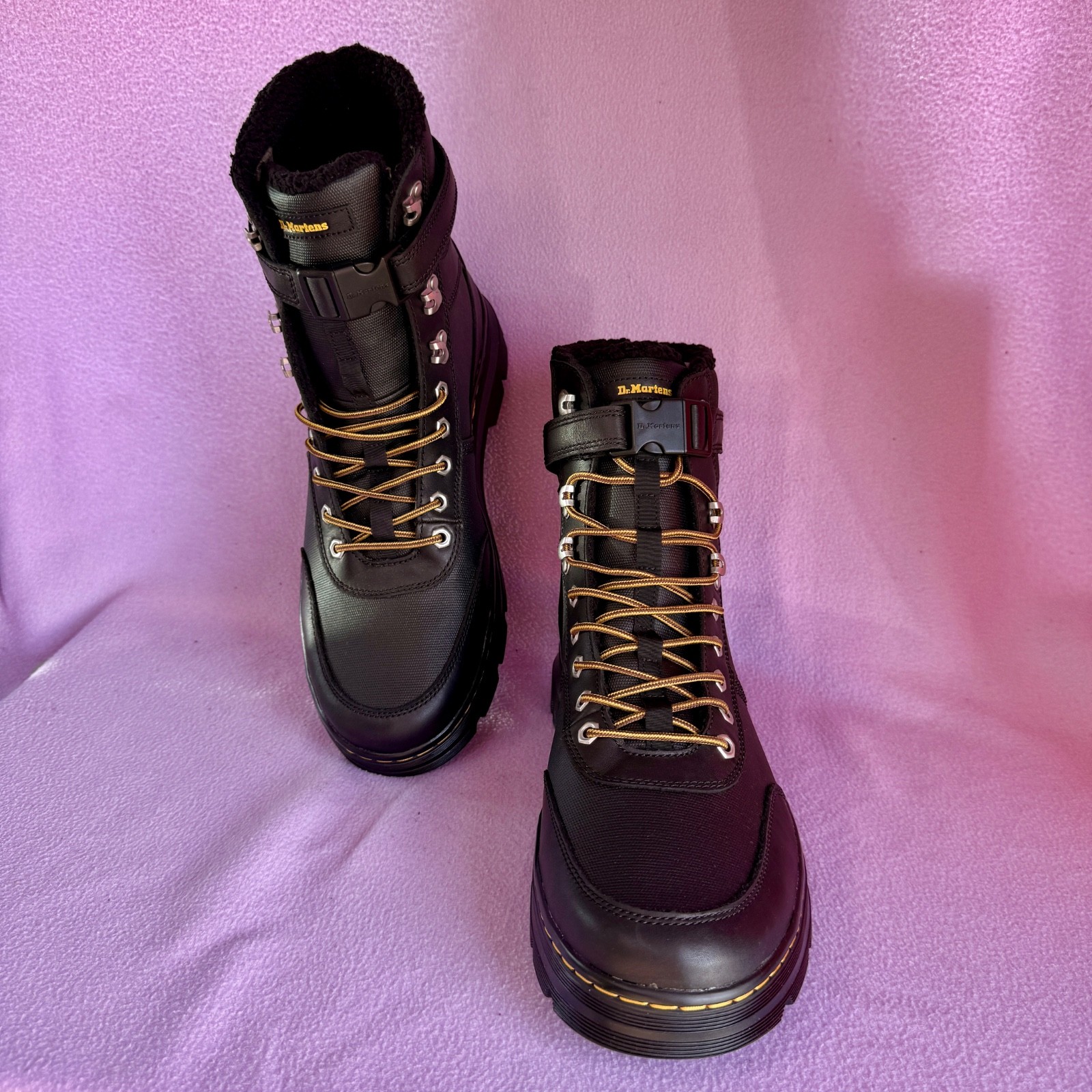 Dr Martens Combs Tech FL Boot Boots EU 48 UK 13 Black Canvas Leather image 7