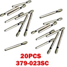 20Pc Dental Diamond Bur FG Egg Football 379/023SC Super Coarse High Speed NEW