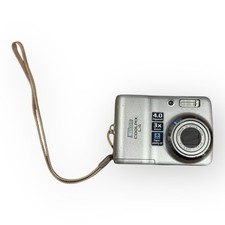 Nikon Coolpix L4 4.0MP Digital Camera Silver Parts/Repair Not Working w/ Strap
