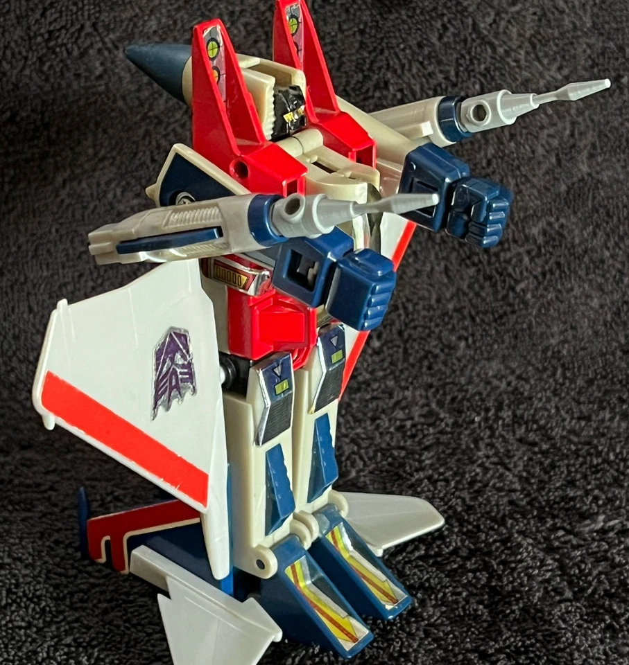 G1 1984 STARSCREAM • PRE RUB SIGN • VINTAGE G1 TRANSFORMERS - Image 3 of 4