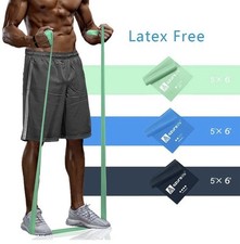 Resistance Bands Exercise, Non Latex, Stretch, 3 Bands In Pack, Azure Life