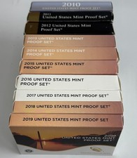 2010 Thru 2019 Run Ten Clad Proof Sets Complete As Issued By Us Mint